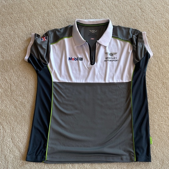 Men’s Bentley Motorsport Gray and White Polo Shirt - Picture 1 of 4